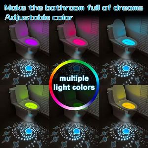 Toilet <b>Night</b> <b>Light</b> Motion <b>Sensor</b> <b>Light</b> Toilet LED <b>Light</b> 7Color Rechargeable LED <b>Night</b> Lamp for Bathroom Washroom Decoration - Product Image 5