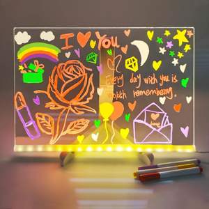 Wholesale Acrylic LED Transparent Daily Writing Board with Dry Erase Surface <b>Plug</b>-<b>In</b> Home Use Modern Design - Product Image 1