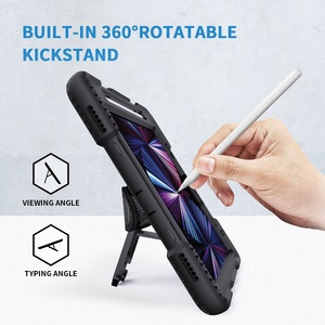 Funda de <span class=keywords><strong>mano</strong></span> con soporte de rotación de 360 grados para <span class=keywords><strong>IPad</strong></span> Pro 10,5, 11, 12,9, 2018, 2020, 2021, 9,7, Air 4, 5, <span class=keywords><strong>Mini</strong></span>, 6, a prueba de golpes - Product Image 3