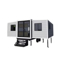 Maison conteneur extensible de 20 pieds, design moderne personnalisé, bâtiment modulaire préfabriqué portable, chambre avec fenêtre en verre