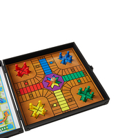 Jeu d'échecs de table chinois 4 en 1-Backgammon Snake Family Plus!