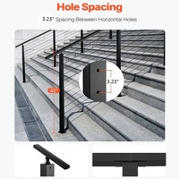 Accessoires d'escalier carrés en métal EKOO, best-sellers, 40x40 mm, pour balustrade de balcon