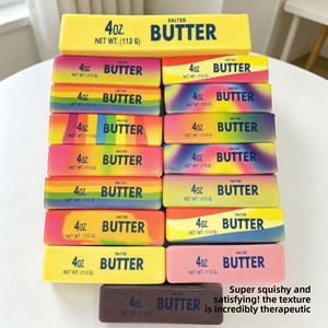 Juguete de descompresión de PU suave y colorido, amarillo, con forma de barra, de rebote lento, para apretar, regalo, para comercio exterior - Product Image 1