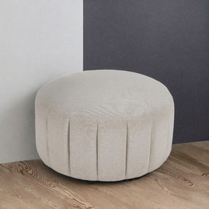 CARLFORD Durable Simple Brown Fabric Accent <b>Pouf</b> Footless Bench Versatile Living Room Bedroom Stool Pumpkin Hotel School - Product Image 3