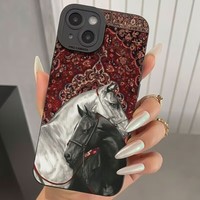 Nouvelles coques de téléphone antichoc motif cheval pour iPhone 17 Air 16 Plus Pro Max 15 14 13 12 11 X – Housse de protection anti-chute avec logo personnalisé