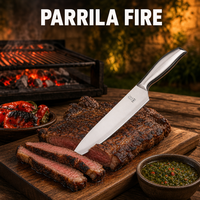 Couteau de barbecue Parrilla 7 pouces, acier forgé intégral, manche ergonomique, lame tranchante 30Cr13, bord en acier inoxydable, pour chimichurri