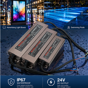 Jingruian 12V 24V <b>Waterproof</b> <b>Switching</b> Power Supply IP67 Outdoor LED <b>Light</b> Box DC Transformer 300W - Product Image 3