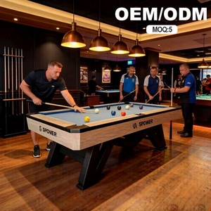 Table de <span class=keywords><strong>billard</strong></span> sur mesure 8 <span class=keywords><strong>FT</strong></span> 12FT avec plateau en pierre, modèle standard moderne, équipement de club, retour de balles interne premium - Product Image 3