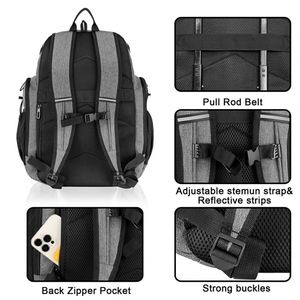 Sac à dos de basket-ball OEM grand sac de sport avec porte-ballon et compartiment à chaussures magasin bouteilles serviettes pour sac de sport de basket-ball de gymnastique - Product Image 4