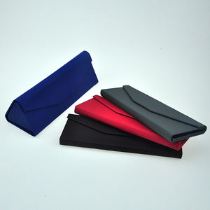 Estuche de Gafas Plegable Triangular Portátil con Logotipo Personalizado, <span class=keywords><strong>Caja</strong></span> Negra, Estuche Óptico de Alta Calidad - Product Image 1
