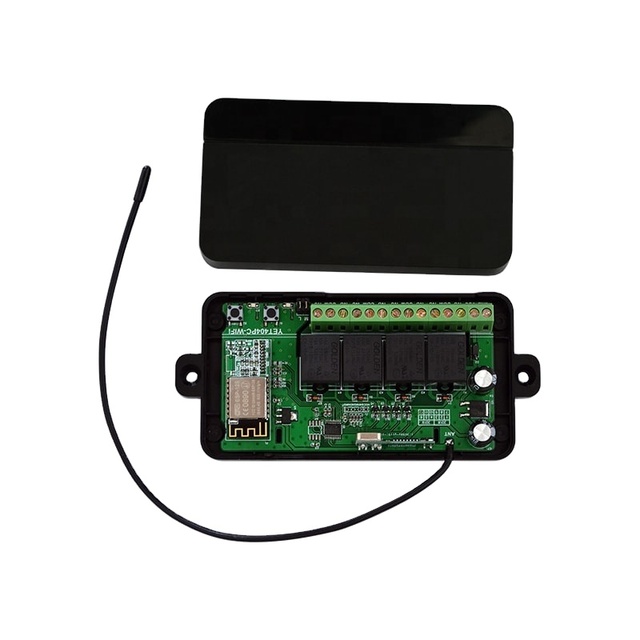 Wireless Receiver with Wifi and Radio 433mhz 4 Channels Receiver on OFF Remote Controller Mobile Phone Connect Wireless Switch