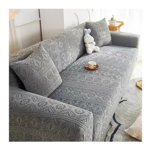 Nouvelle <span class=keywords><strong>Housse</strong></span> de <span class=keywords><strong>Canapé</strong></span> en Jacquard Tricoté, Douce, <span class=keywords><strong>1</strong></span>, <span class=keywords><strong>2</strong></span> ou <span class=keywords><strong>3</strong></span> Places, <span class=keywords><strong>Housse</strong></span> Amovible Élastique Brossée pour Textile de Maison - Product Image 5