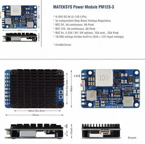 Module d'alimentation MATEK PM12S-3 <span class=keywords><strong>DCIN</strong></span> 3-12S 9-55V Tension de sortie : 5V / 6V / 8V pour drone FPV / quadricoptères / avions - Product Image 2