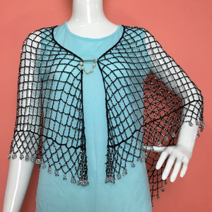 Ecowalson eleganti da donna abiti da sera scialli a rete cava damigella sposa da sposa boleri da sposa avvolge decorazione da donna per festa scialle - Product Image 2