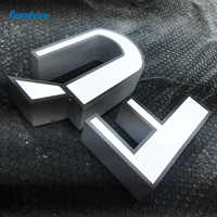 Enseigne lumineuse LED 3D personnalisée pour extérieur, lettres lumineuses, signalétique pour magasin, bâtiment, mur, publicité