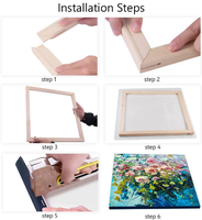 Cadre photo en bois simple à faire soi-même, cadre pour peinture à l'huile numérique, cadre extérieur décoratif pour peinture, peinture à l'huile