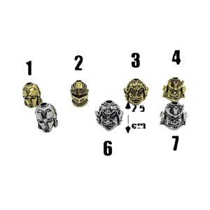 จี้หัวซามูไรโลหะผสมสังกะสี 2.5 ซม. อุปกรณ์เสริมพาราคอร์ดที่ทนทานสำหรับใช้กลางแจ้ง - Product Image 1