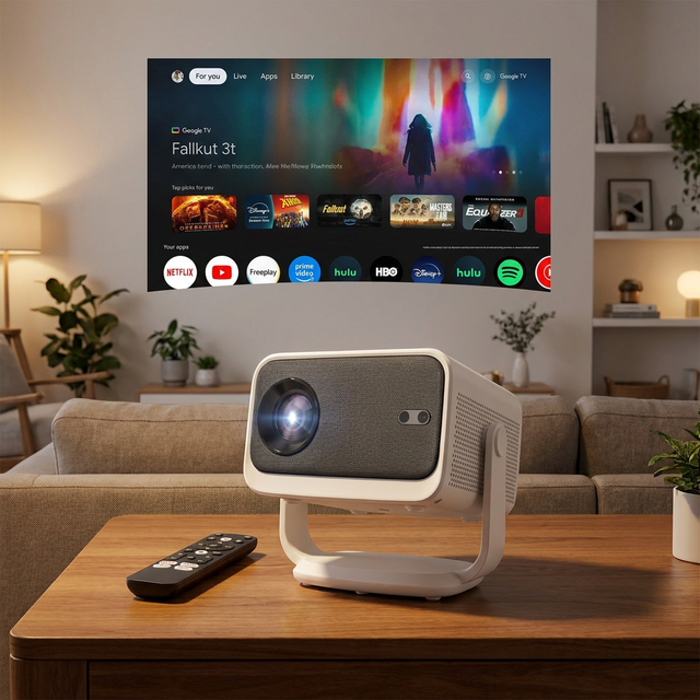 Factory Price 4K 2GB8GB Android 14 P20GTV Smart Projector Full HD1080P 500 ANSI Lumens Auto Focus WiFi6 BT5.4 Video Home Theater