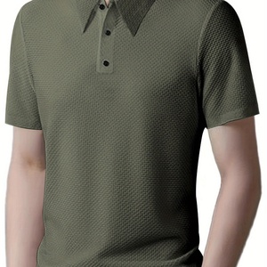 Camiseta de Hombre, Corte Ajustado, Tejido Waffle, con Color y Logotipo Personalizados, Secado Rápido, Antiarrugas, Tejido Transpirable para Uso Casual al Aire Libre - Product Image 5