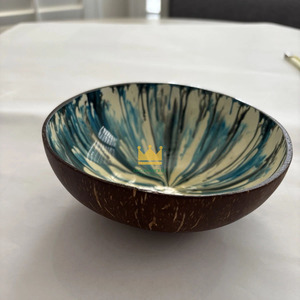 Rustic Handmade Lacquer <b>Coconut</b> <b>Shell</b> Bowls Eco-Friendly Natural Fruit Bowls Sustainable Kitchenware - Product Image 1