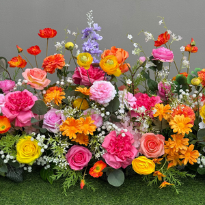 Composizione Floreale Artificiale Primaverile con Fiori Selvatici per Corridoio Nuziale, Tavolo degli Sposi e Sfondo per <span class=keywords><strong>Sposa</strong></span>, Decorazione per Feste di Compleanno - Product Image 2