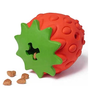 Strawberry <span class=keywords><strong>Dog</strong></span> Chew <span class=keywords><strong>Toy</strong></span>, langlebiges Pet <span class=keywords><strong>Treat</strong></span> Dispens ing <span class=keywords><strong>Toy</strong></span> für das IQ-Training, interaktives Hundes pielzeug für die Zahn reinigung - Product Image 1