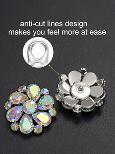 2026 New Hollow Pha Lê Hoa Màu Kim Loại Nút Trang Trí May Phụ Kiện Nút Tự Làm Phụ Kiện Cho Quần Áo - Product Image 6