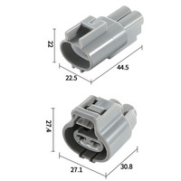 Arnés de cableado automotriz Enchufe de ventilador electrónico de 2 orificios Conector macho y hembra impermeable 176143/6/176146/