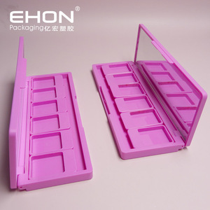 Empty Replaceable ABS Eyeshadow Palette <b>Box</b> with 6-Color Swatches Portable Cosmetic Case with Mirror - Product Image 3