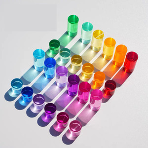 مكعبات بناء أكريليك بتصميم مخصص، مكعبات بناء أكريليك صغيرة وملونة للأطفال للتعليم - Product Image 3