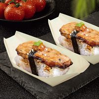 Plateau à sushi jetable en bois japonais en gros pour la vente