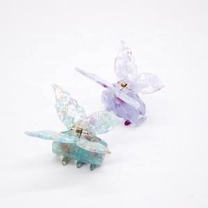 YIYI Pinces à <span class=keywords><strong>cheveux</strong></span> coréennes lisses en acétate, petites, jolies pinces à <span class=keywords><strong>cheveux</strong></span> papillon pour femmes, vente en gros personnalisée - Product Image 1
