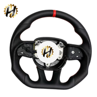 Volant en cuir pleine fleur HZ Luxury pour Dodge Charger Challenger Durango Grand Cherokee/Sxt/Gt/Rt/Srt/Hellcat 2015+ USA