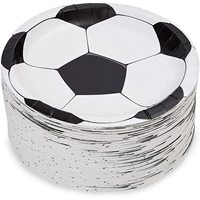 Fournitures de fête de football assiettes en papier de football ensemble de vaisselle jetable pour décorations de fête sportive d'anniversaire