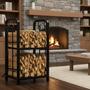 Pinza per Legna a Tre Punte in Ferro, Stile Transizionale Ispirato al Bauhaus, di Qualità Professionale per Interior Designer, Robusta con Schermo da 32 Pollici - Product Image 5