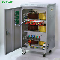 TNS/SVC Servomoteur triphasé Régulateur de tension AC 380V 100KVA LED 15kva 30kva 50kva 60kva 75kva Stabilisateur de tension 3 phases