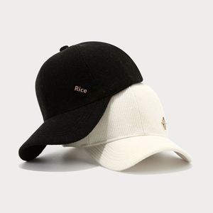 2025 New Winter Solid Color Knitted Baseball Cap Unisex Fashion Warm Casual Sports <b>Hat</b> Outdoor Fuzzy <b>Hat</b> with Snow Metal Design - Product Image 3