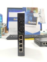 Commutateur réseau Gigabit 2 fibres 4 RJ45, transceiver optique BIDI 20KM, POE, SNMP, QoS, convertisseur de média