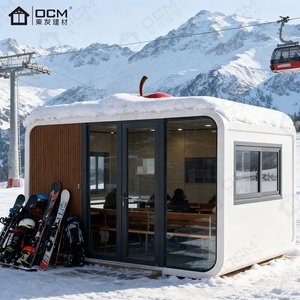 Casa Prefabricada Moderna Tipo Cabaña de Apple de OCM |   Cabaña Glamping Prefabricada Tipo Apple Pod |   Unidad Móvil Ecológica para Resort, Oficina al Aire Libre, Cocina - Product Image 2