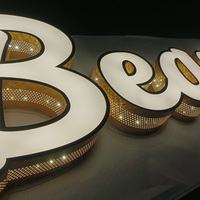 Kexian Personnalisé Mur Extérieur 3d Frontlit Bord éclairé Or Canal Lettres Enseigne Lumineuse Led Lettres