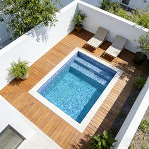 Piscina Portátil Pequeña para Exteriores, Piscina Elevada para Jardín, de Fibra de Vidrio, Fácil de Instalar, Duradera - Product Image 2