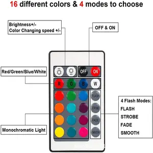 Base réglable en ABS de <span class=keywords><strong>lampe</strong></span> de nuit LED 3D 16 couleurs avec interrupteur tactile effet d'illusion 3D à changement progressif - Product Image 6