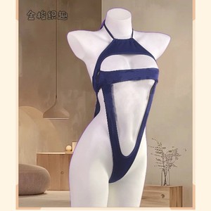 Combinaison sexy en tissu tissé Golden Shuttle, bleu transparent, lingerie féminine, costume 064 - Product Image 5