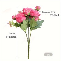 Bouquet de roses artificielles réalistes et parfumées en plastique souple pour mariage, style naturel moderne haute simulation, idéal pour l'exportation transfrontalière