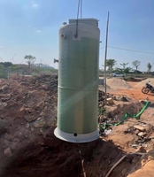 Estación de Elevación de Aguas Pluviales Subterránea Prefabricada de FRP de Gran Tamaño, 500L/H, con PLC, Bomba Doble y VFD para Aeropuertos, Carreteras y Túneles
