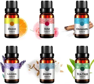 Óleo de massagem de aromaterapia óleo queimador de óleo conjunto óleo essencial-óleo essencial de citronela, óleo essencial de limão, óleo essencial de lavanda