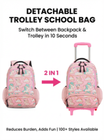 Nouveau design 2026 : Ensemble de 3 sacs à dos à roulettes licorne pour filles - Mochilas Escolares Con Ruedas Sac à Dos