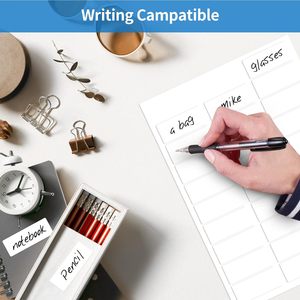 Papel láser autoadhesivo A4 reciclable 4 por hoja Etiqueta blanca Pegatinas de envío Embalaje Respetuoso con el medio ambiente Fácil de usar - Product Image 6