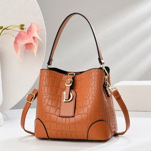 Borsa a secchiello con motivo coccodrillo, tracolla singola, in pelle PU, impermeabile, grande capacità, elegante e alla moda, da <span class=keywords><strong>donna</strong></span> - Product Image 2