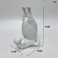 Escultura de Resina de Hipopótamo de Yoga, Novedad Transfronteriza, Decoración Creativa de Animales para Sala de Estar, Gimnasio y Estudio de Yoga